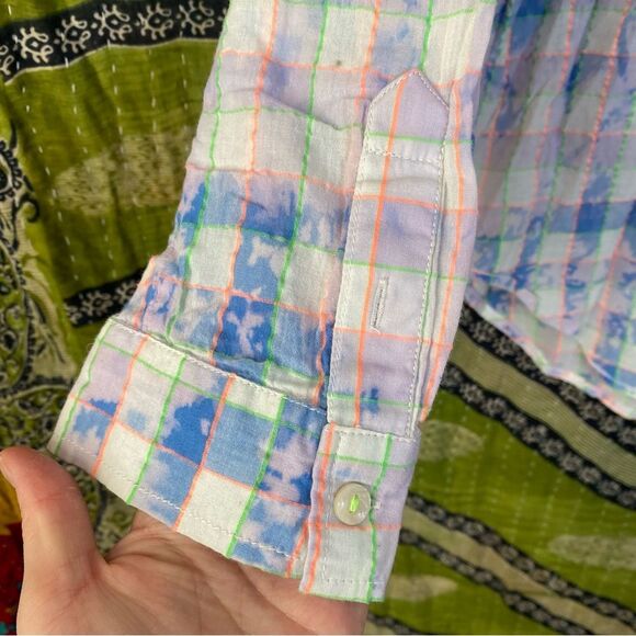 Pilcro x Anthropologie The Cate Tie-Dye Button Down Top Size Medium - Picture 6 of 16
